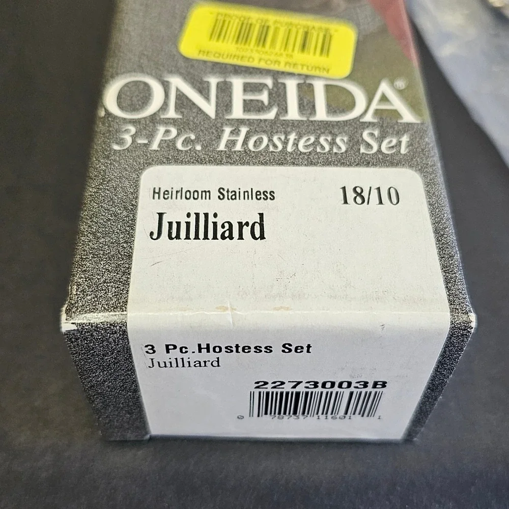 Oneida Heirloom Stainless 18/10‎ Juilliard 3 Piece Hostess Set